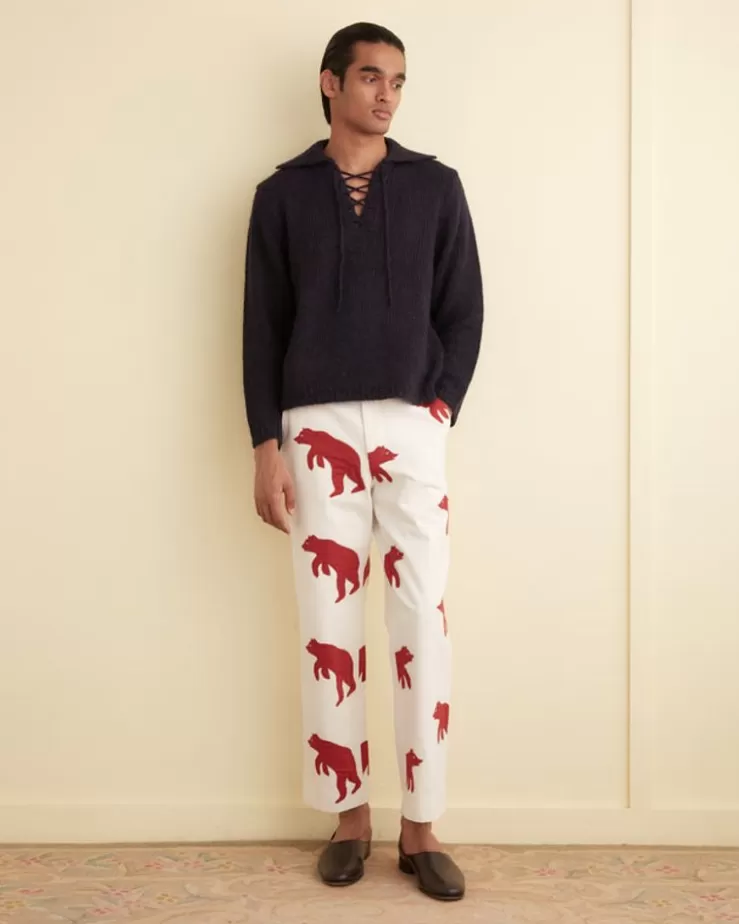 Hot BODE Bear Applique Trousers
