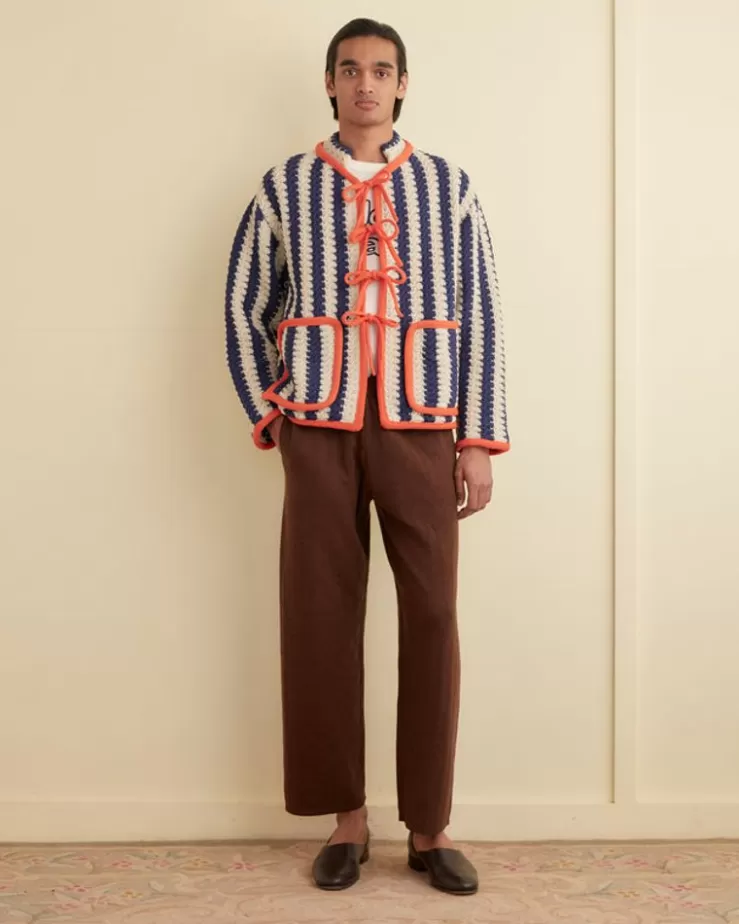 Online BODE Bold Stripe Cardigan - Blue/Cream