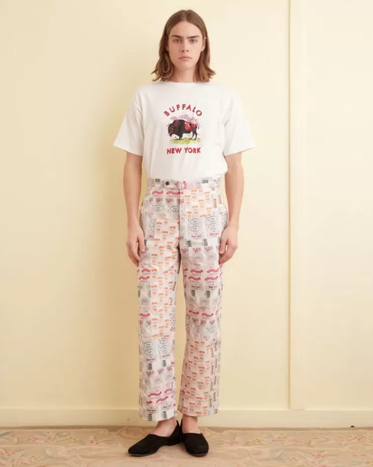 Shop BODE Clinton Street Label Trousers