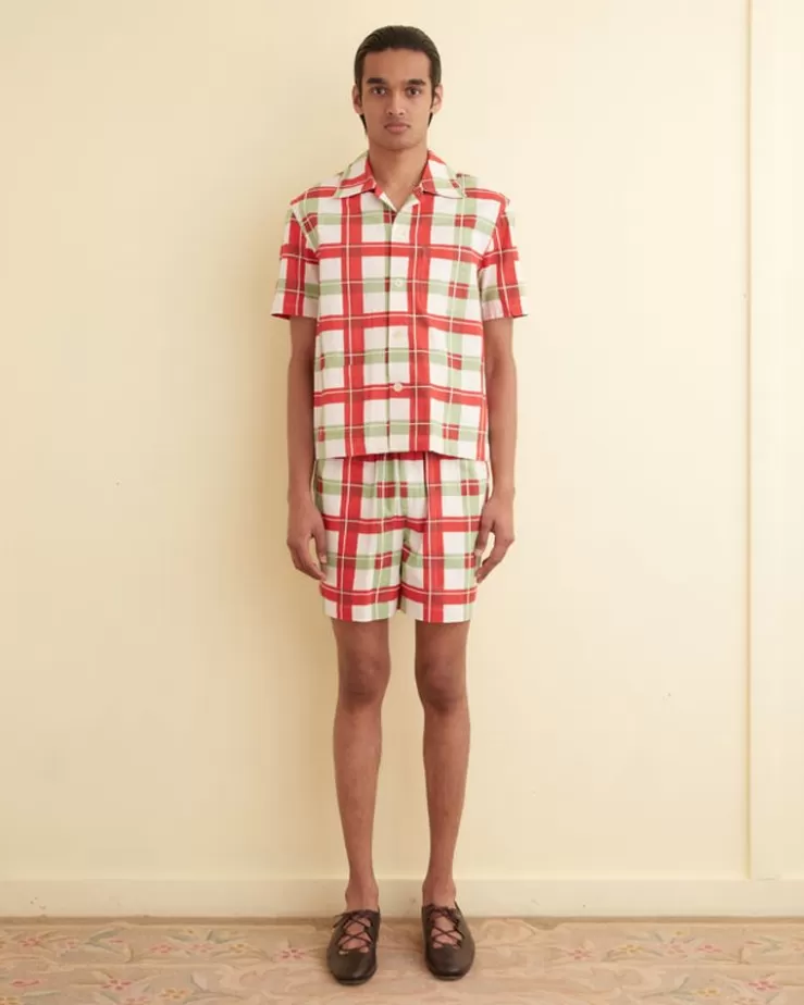New BODE Complementary Plaid Short Sleeve Shirt