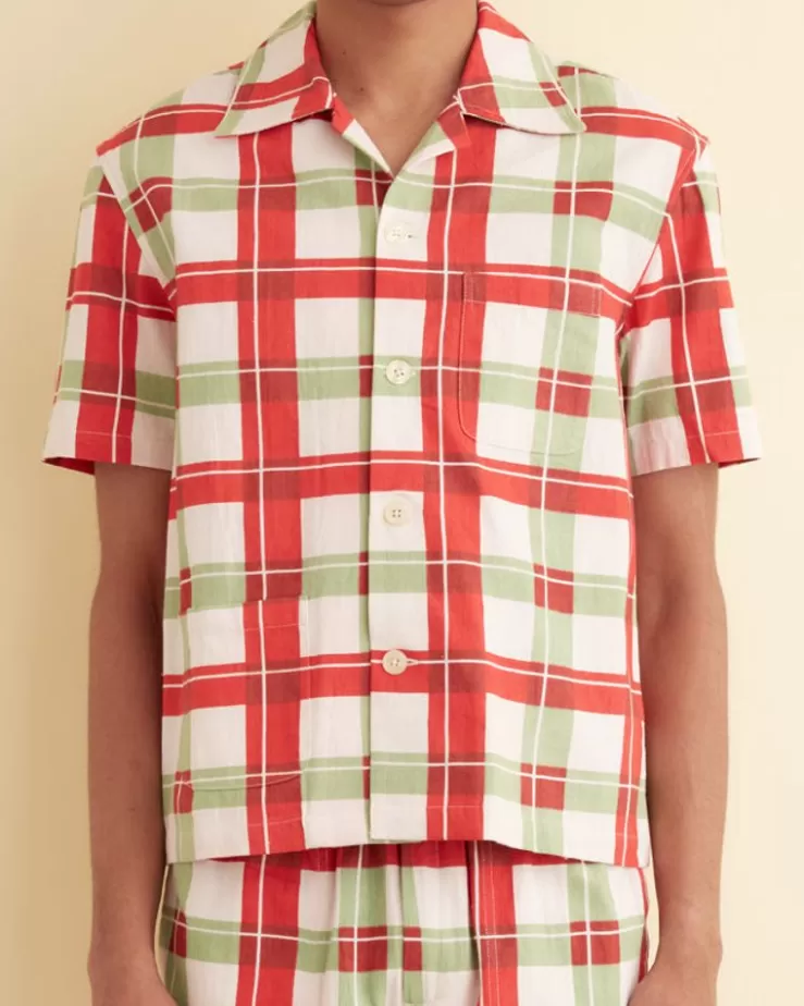 New BODE Complementary Plaid Short Sleeve Shirt