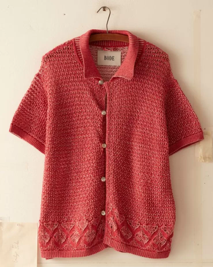 Fashion BODE Duotone Lace Shirt - Red