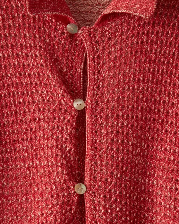 Fashion BODE Duotone Lace Shirt - Red