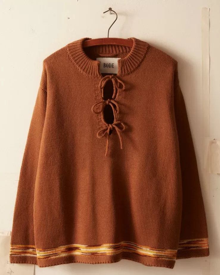 Clearance BODE Edge Trim Pullover - Brown