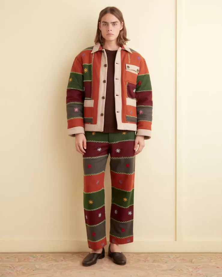 Discount BODE Embroidered Autumn Quilt Trousers