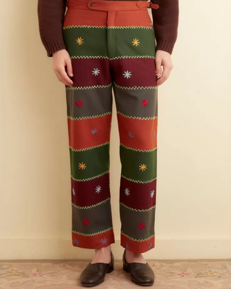 Discount BODE Embroidered Autumn Quilt Trousers