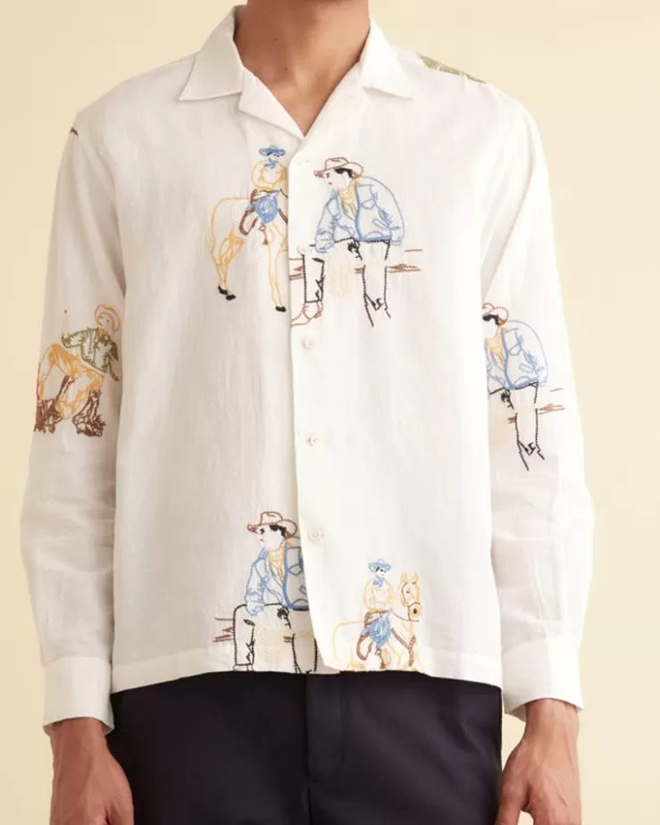 Online BODE Embroidered Buckaroo Long Sleeve Shirt