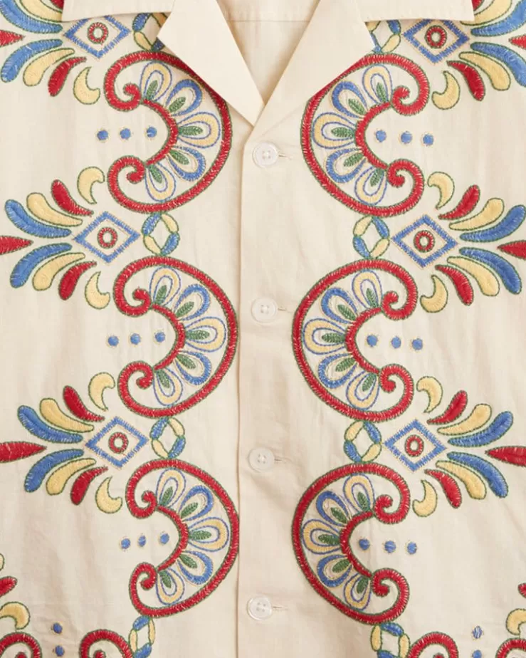 Fashion BODE Embroidered Carnival Long Sleeve Shirt
