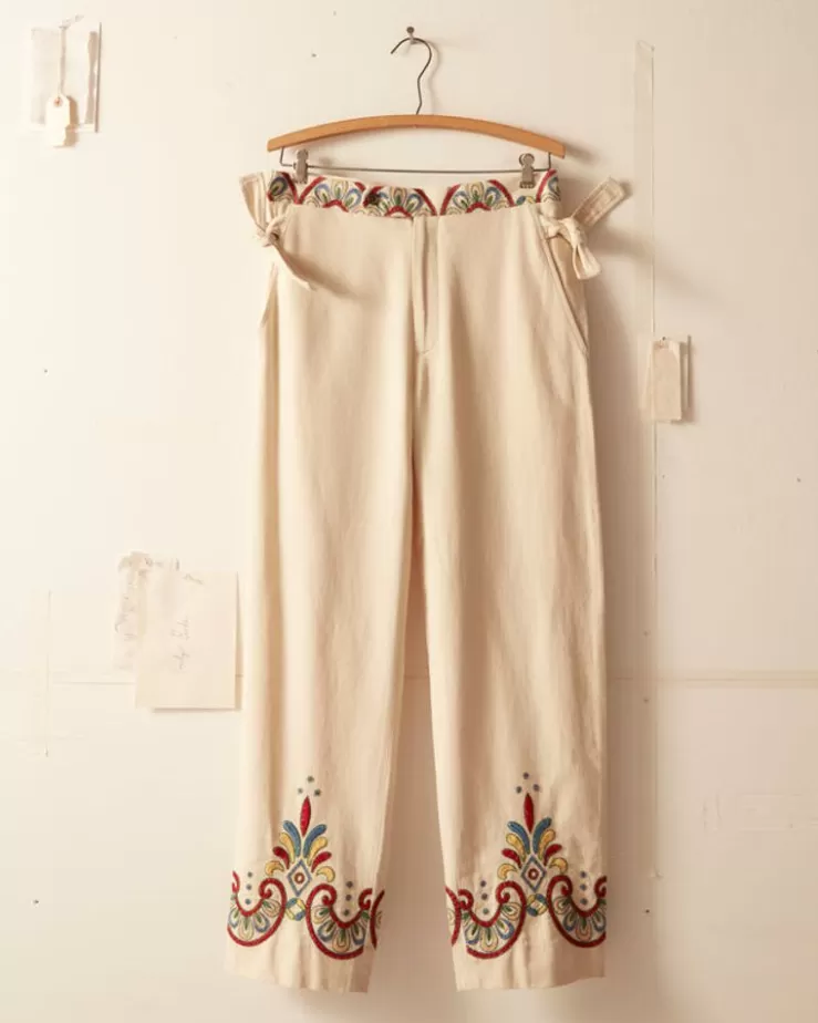 Shop BODE Embroidered Carnival Trousers