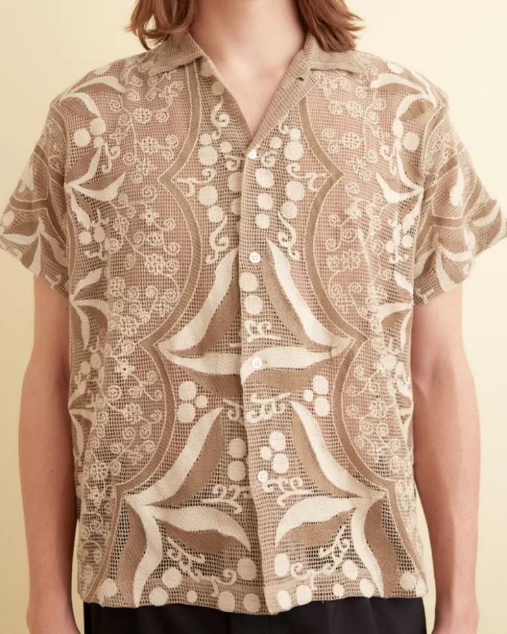 Flash Sale BODE Filet Filigree Short Sleeve Shirt