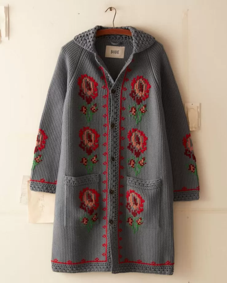 Flash Sale BODE Fleur Cross Stitch Cardigan