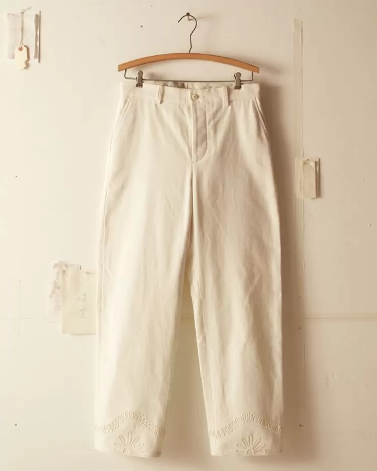 Online BODE Floral Cording Trousers - White