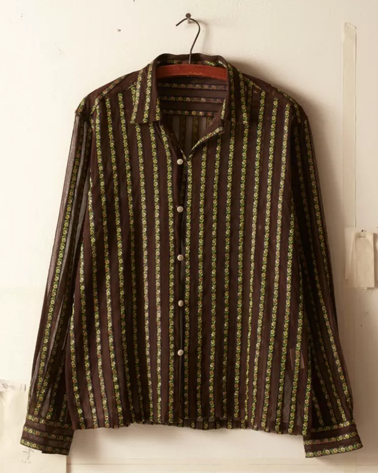 Discount BODE Floret Ribbon Long Sleeve Shirt