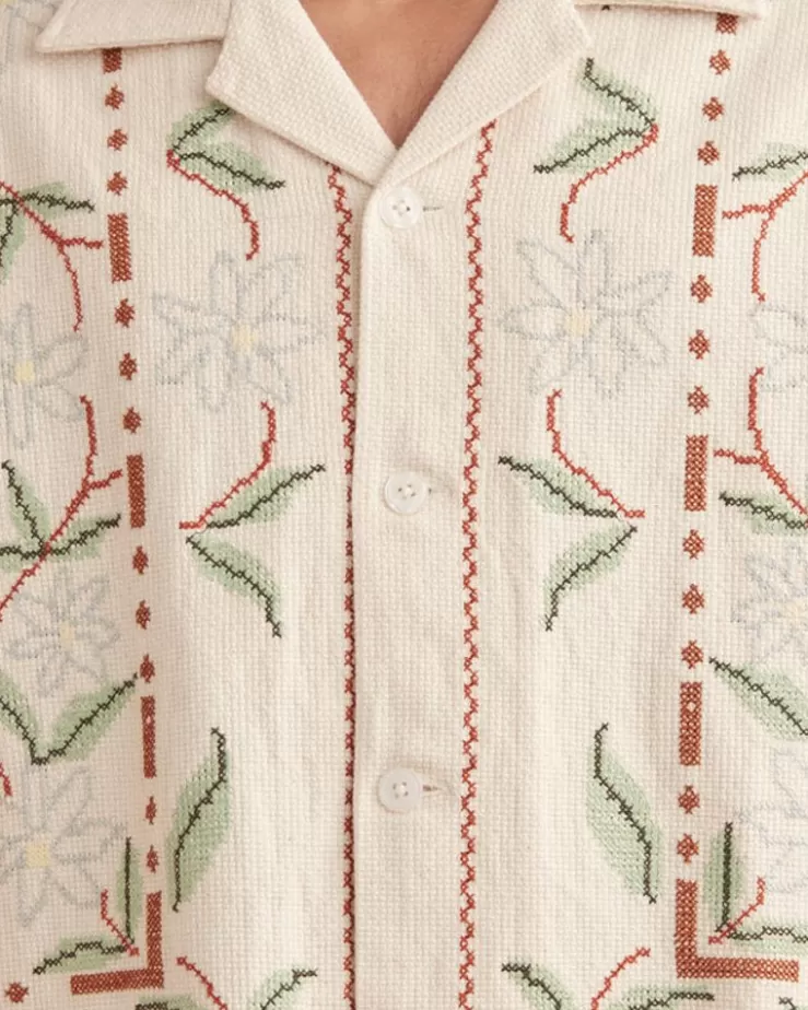 Fashion BODE Gerber Border Short Sleeve Shirt