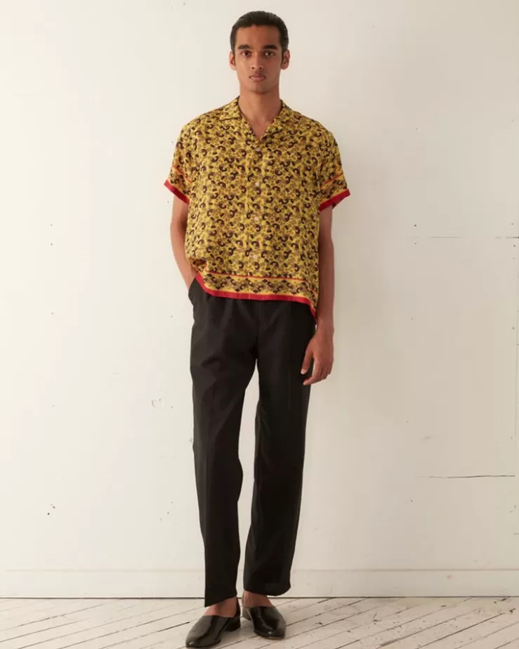 Discount BODE Lemon Paisley Short Sleeve Shirt