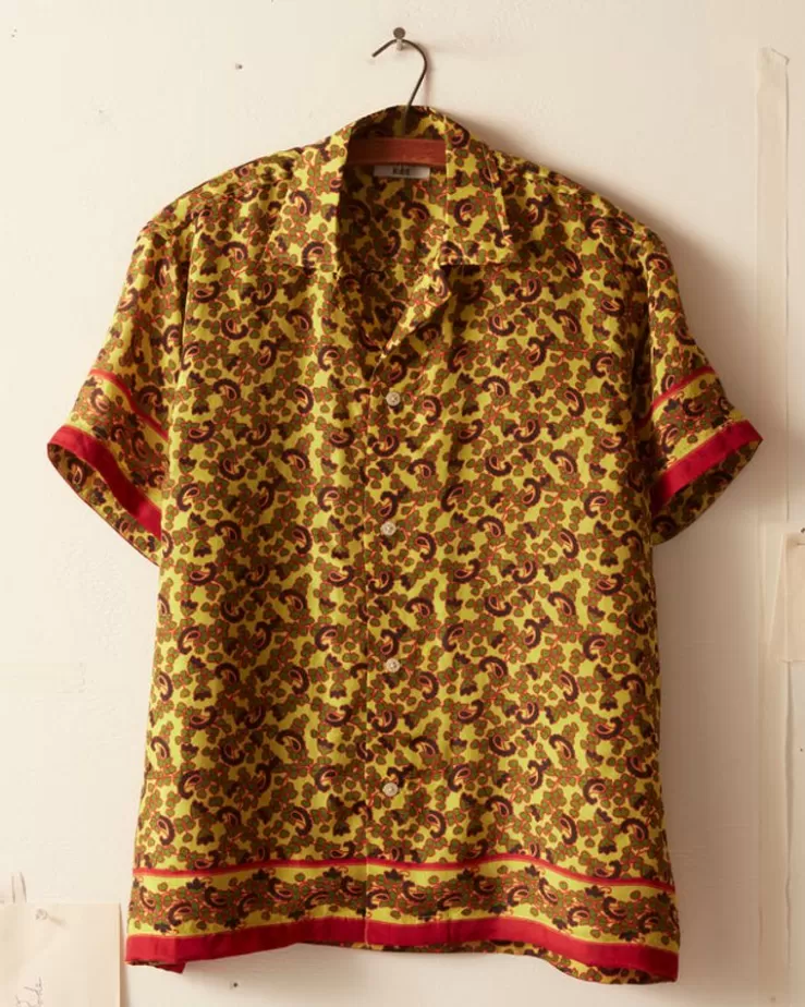 Discount BODE Lemon Paisley Short Sleeve Shirt