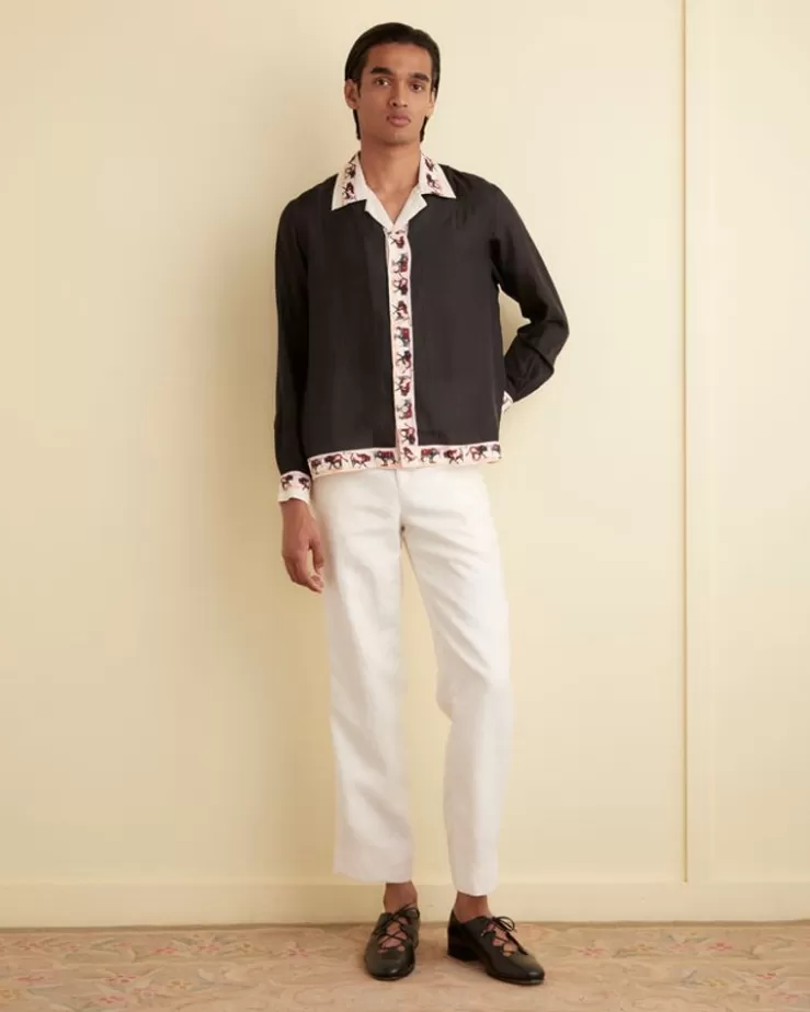 Outlet BODE Linen Suiting Trousers - Ivory
