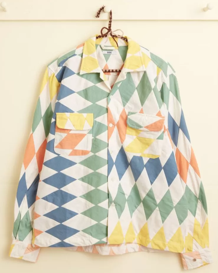 Fashion BODE Lonestar Patchwork Long Sleeve Shirt