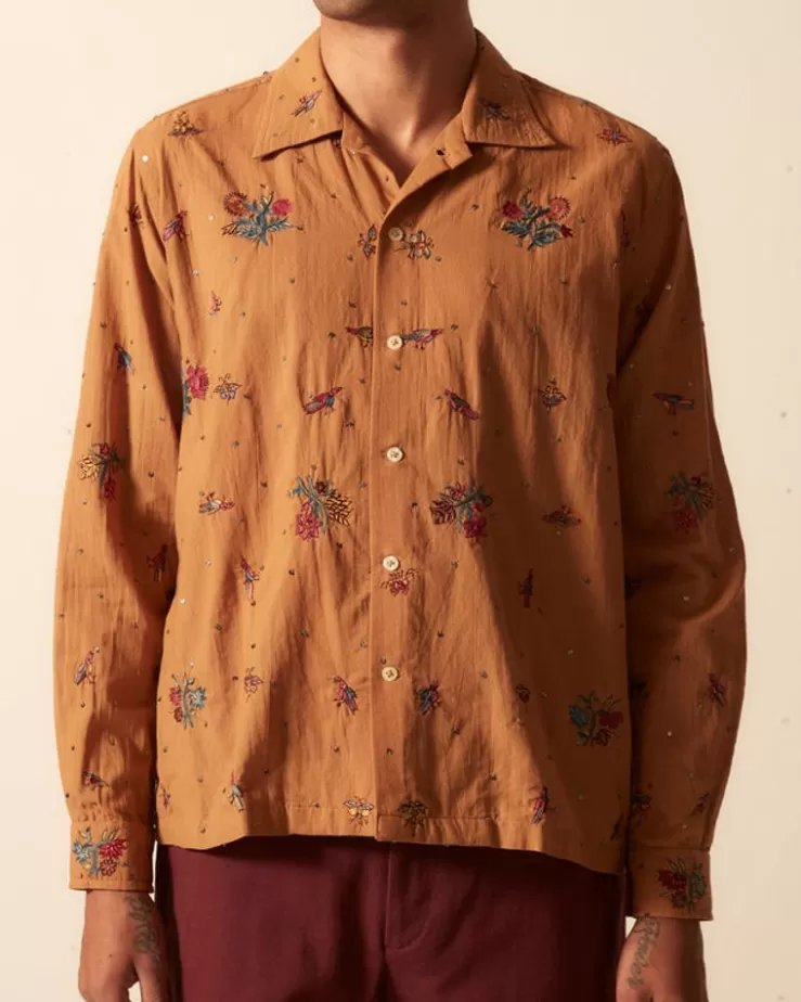 Discount BODE Micro Bird Long Sleeve Shirt