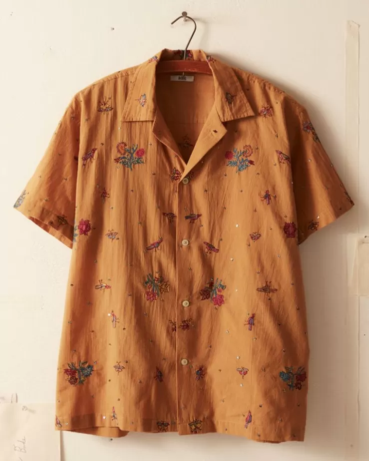 Fashion BODE Micro Bird Short Sleeve Shirt