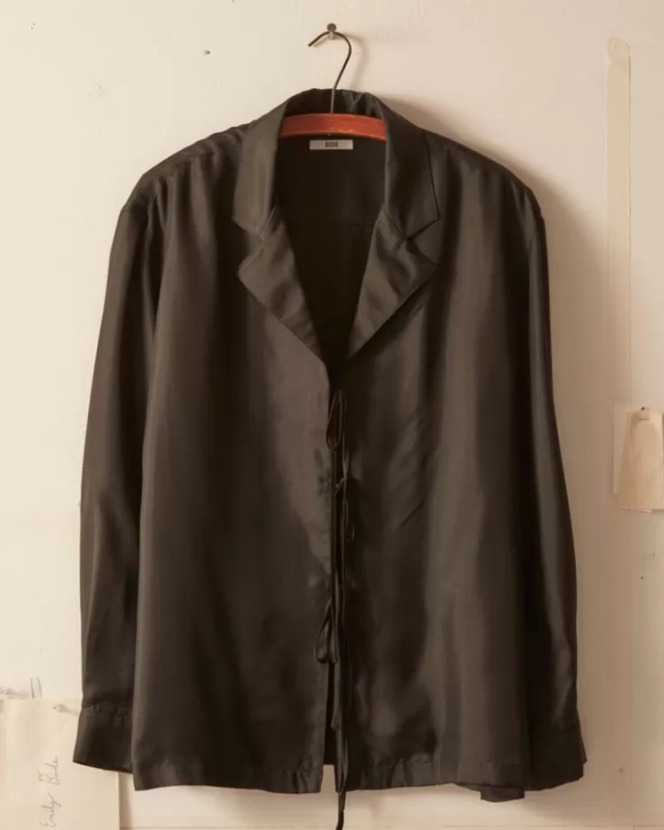 Hot BODE Micro Tie Long Sleeve Shirt - Black