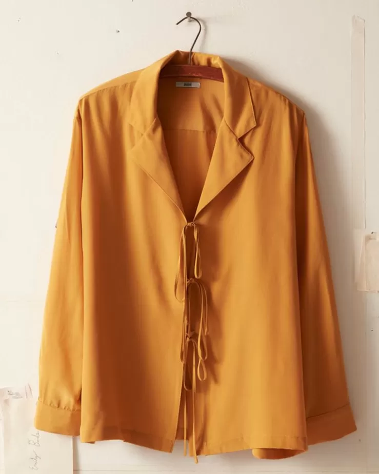 New BODE Micro Tie Long Sleeve Shirt - Golden