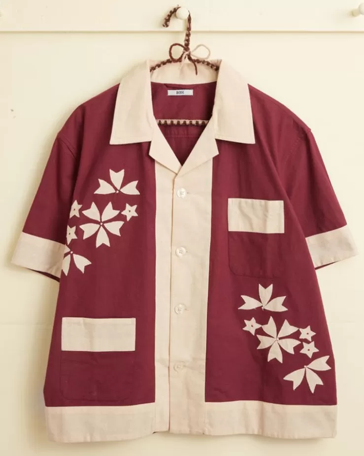 Flash Sale BODE Moonflower Applique Short Sleeve Shirt