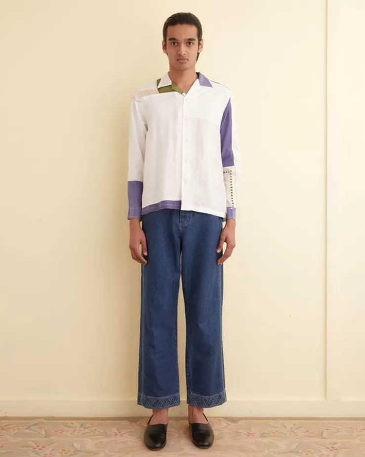 Clearance BODE Patchwork Napkin Long Sleeve Shirt