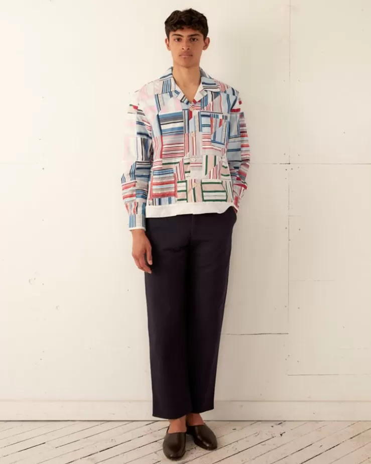 Flash Sale BODE Patchwork Oxford Long Sleeve Shirt