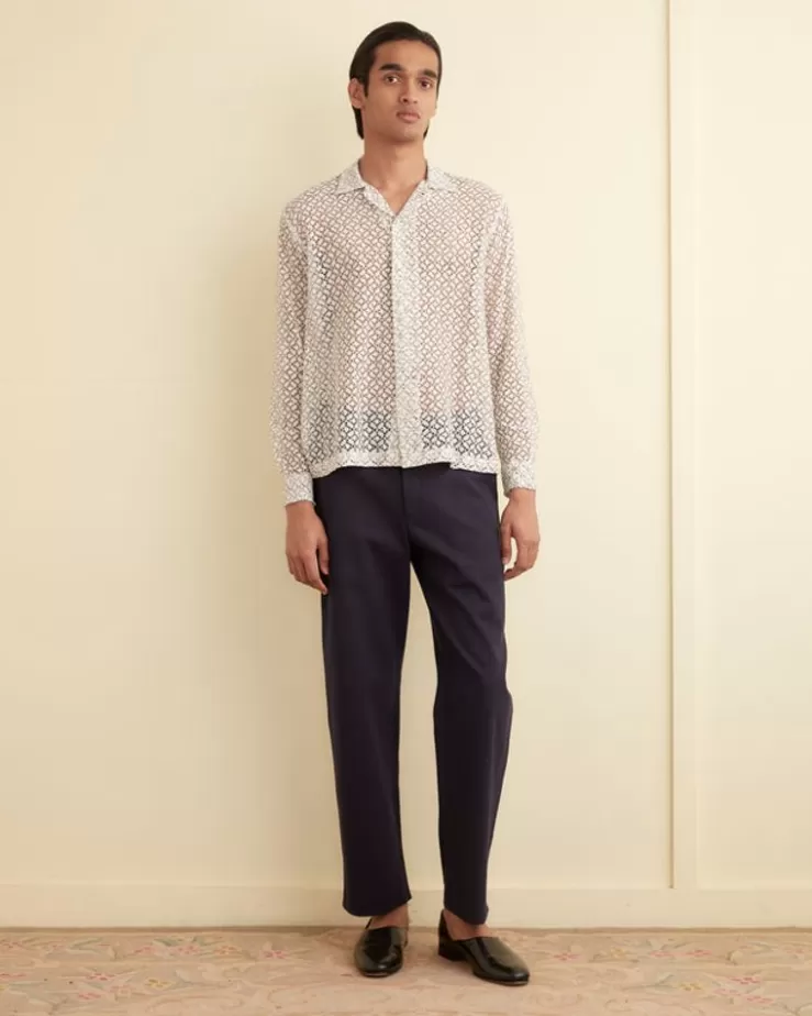Discount BODE Petal Lace Long Sleeve Shirt