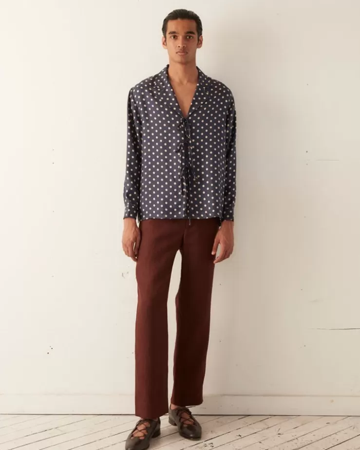 Online BODE Polka Dot Micro Tie Long Sleeve Shirt