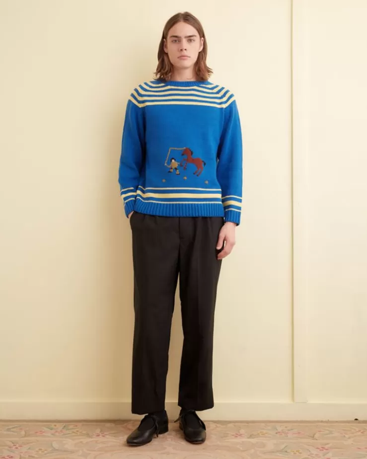 Flash Sale BODE Pony Lasso Sweater Multi Blue