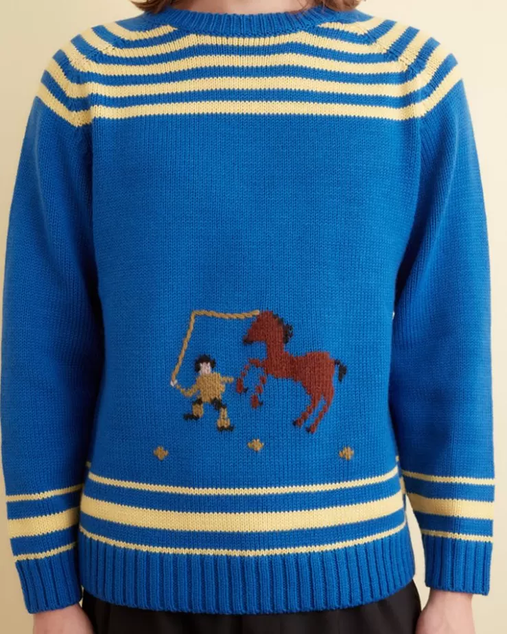 Flash Sale BODE Pony Lasso Sweater Multi Blue