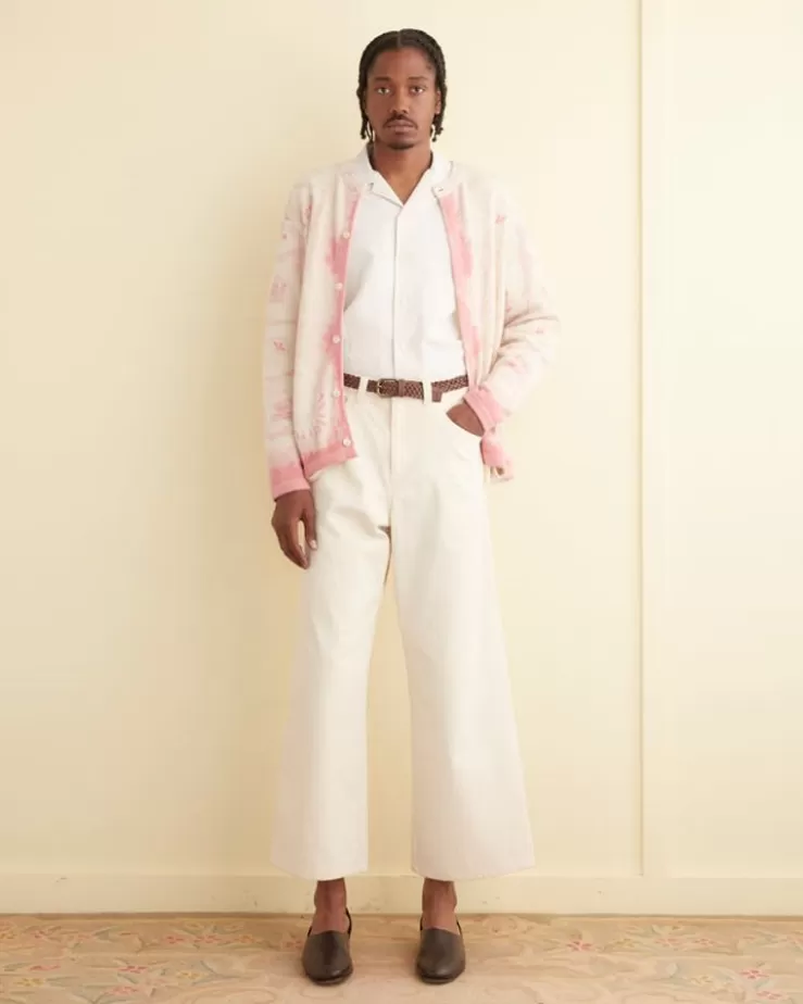 Sale BODE Printed Mill Cardigan Pink/Cream