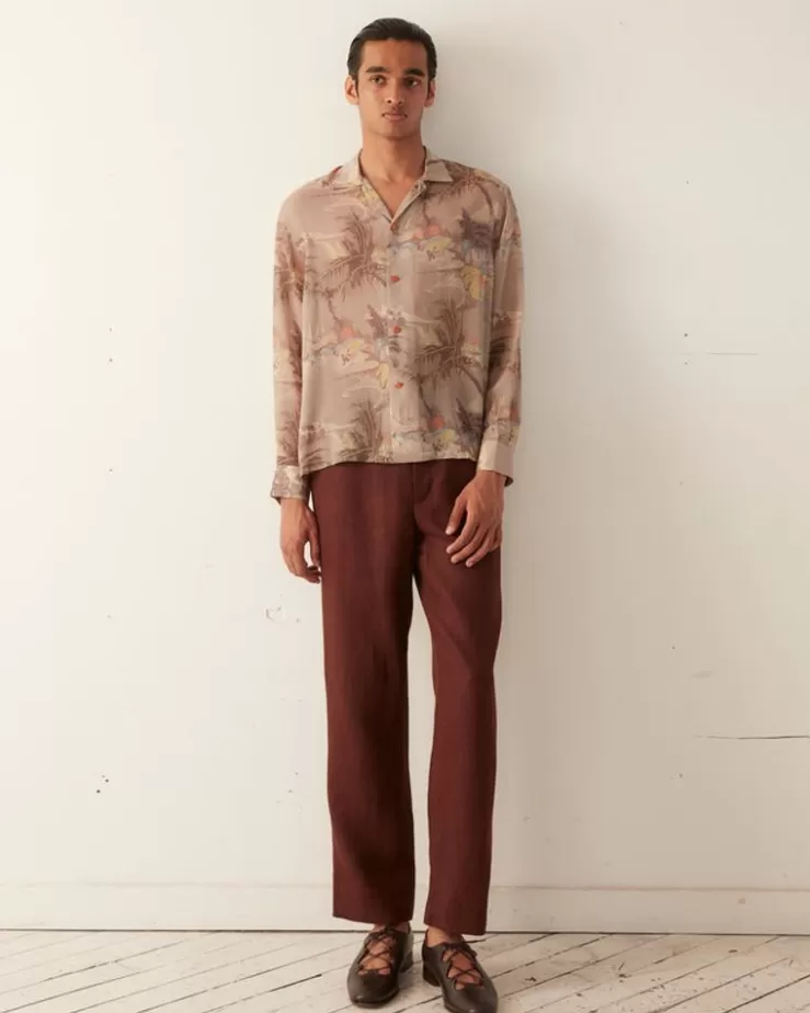 Clearance BODE Riviera Print Long Sleeve Shirt