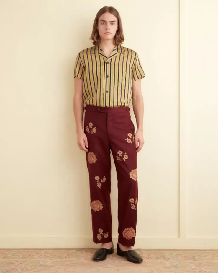 Sale BODE Rococo Trousers Maroon