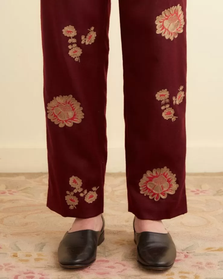 Sale BODE Rococo Trousers Maroon