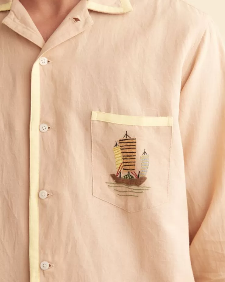 Flash Sale BODE Ship Applique Long Sleeve Shirt