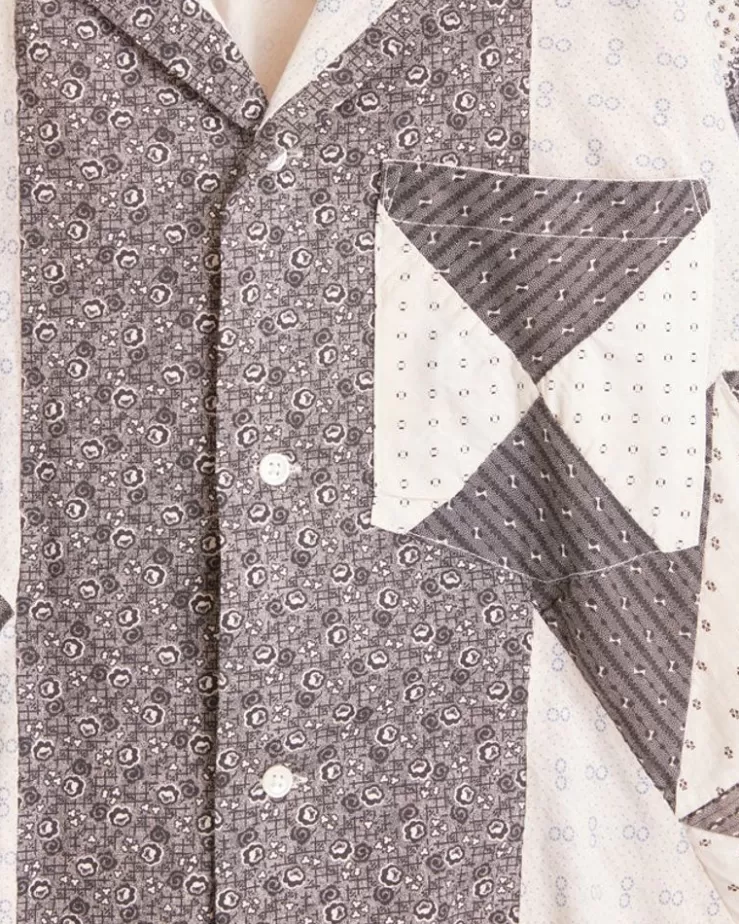 New BODE Silver Brunia Short Sleeve Shirt - M Multi