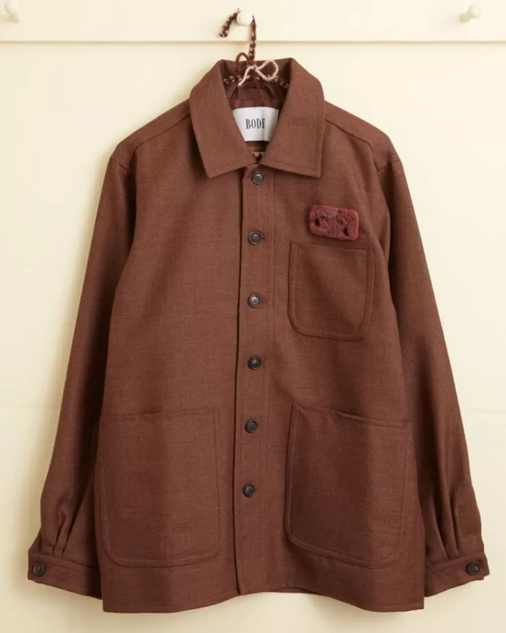 Discount BODE Twill Franck Jacket - Brown