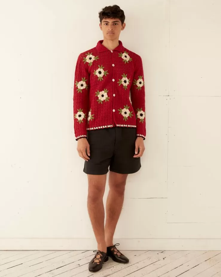 Fashion BODE Winchester Rose Long Sleeve Shirt